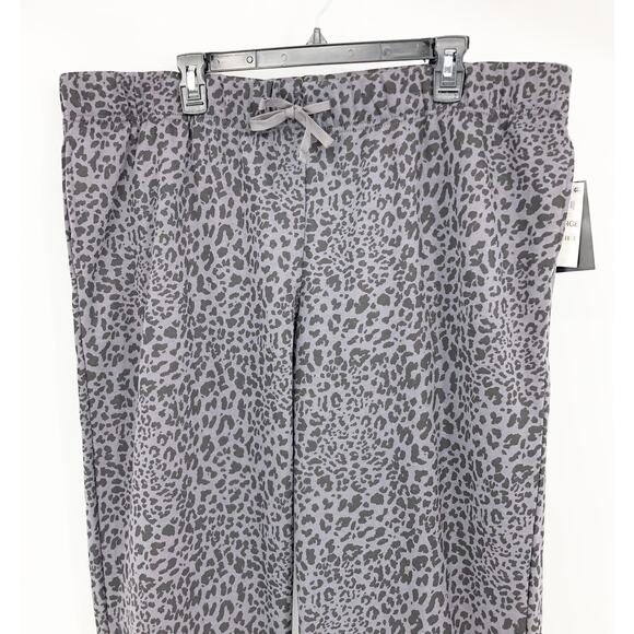 IDEOLOGY Women's Fleece Cheetah-Print Jogger Pants XXL Black Drawstring NWT - Picture 7 of 12